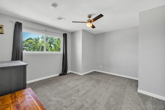 19912 E 36th St S, Broken Arrow, OK 74014 - carpeted spare room featuring a ceiling fan and a smoke detector