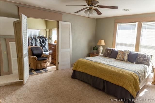 519 N 15th St, Muskogee, OK 74401 - bedroom featuring carpet flooring and ceiling fan