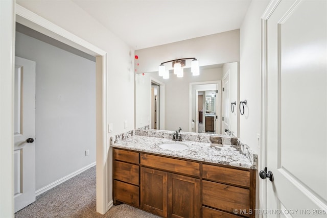 7003 E 88th St N, Owasso, OK 74055 - bathroom with vanity and baseboards