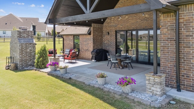 7003 E 88th St N, Owasso, OK 74055 - view of patio with grilling area