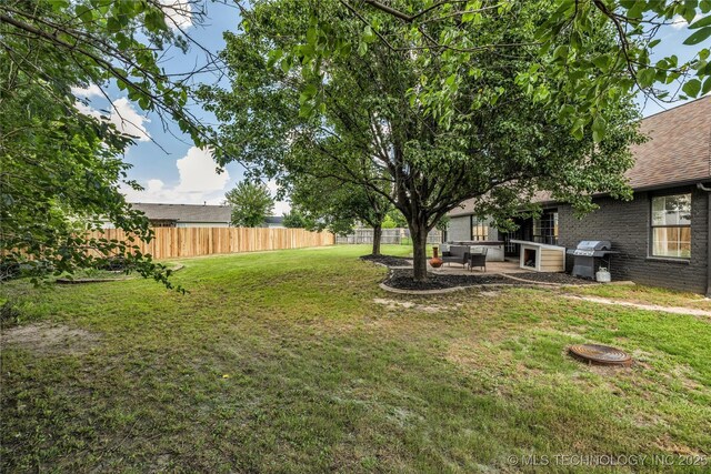 14900 E 88th St N, Owasso, OK 74055 - view of yard with a patio