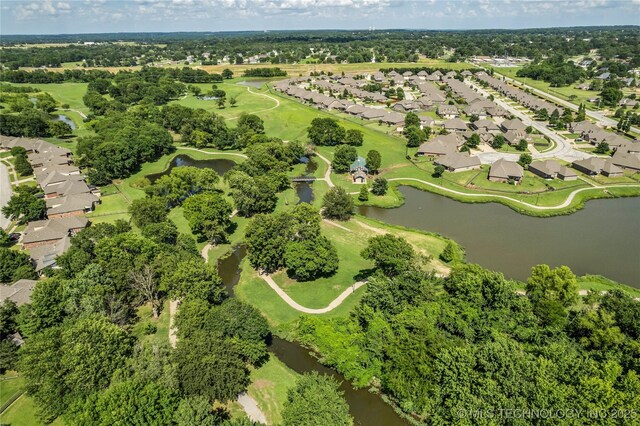 14900 E 88th St N, Owasso, OK 74055 - aerial view of property and surrounding area featuring nearby suburban area and a large body of water