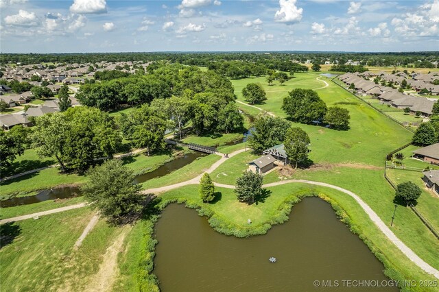 14900 E 88th St N, Owasso, OK 74055 - aerial perspective of suburban area featuring a nearby body of water