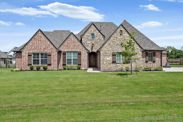 10611 N 159th E Ave, Owasso, OK 74055 - view of front of property featuring stone siding, a shingled roof, and brick siding