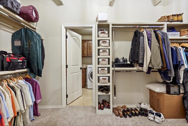 10611 N 159th E Ave, Owasso, OK 74055 - spacious closet with carpet and washer / dryer