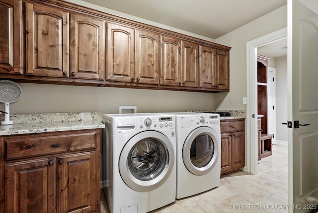 10611 N 159th E Ave, Owasso, OK 74055 - washroom with cabinet space and separate washer and dryer