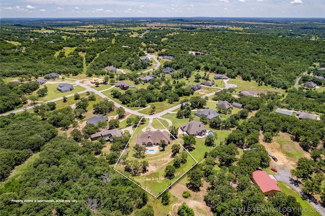 13380 S Garrett St, Sapulpa, OK 74066 - view of property location featuring a forest and property boundaries highlighted