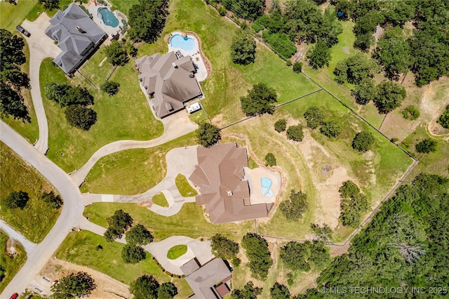 13380 S Garrett St, Sapulpa, OK 74066 - drone / aerial view of a pool area