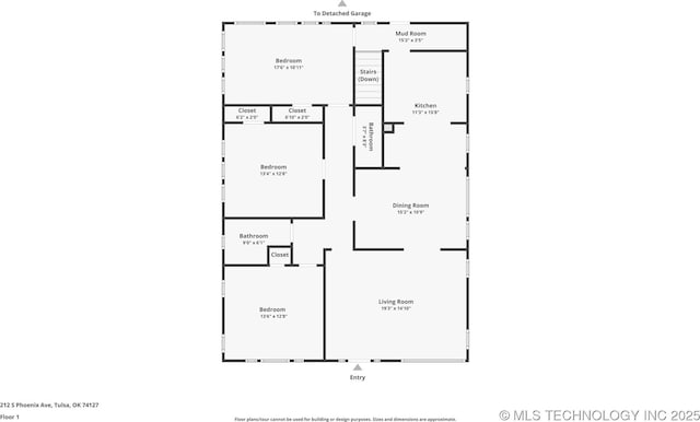212 S Phoenix Ave, Tulsa, OK 74127 - view of property floor plan