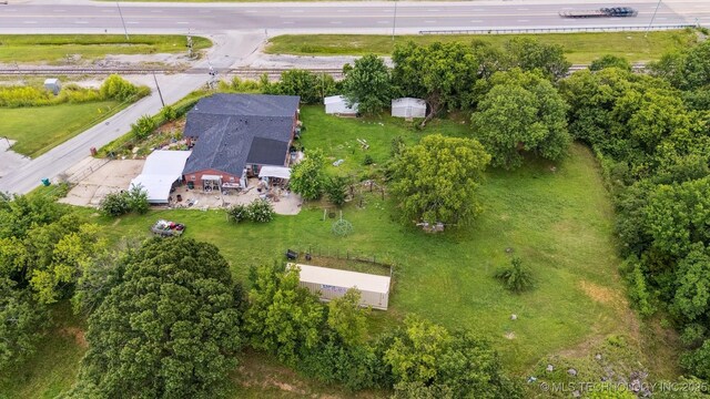 10 Sahoma Lake Rd, Sapulpa, OK 74066 - aerial view of property and surrounding area