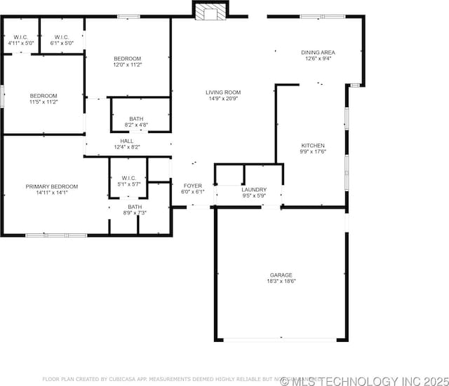 8736 E 59th St, Tulsa, OK 74145 - view of room layout