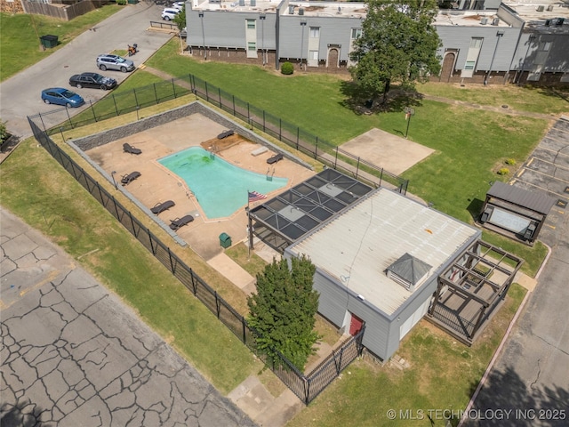 4660 E 68th St Unit 179, Tulsa, OK 74136 - drone / aerial view of a pool