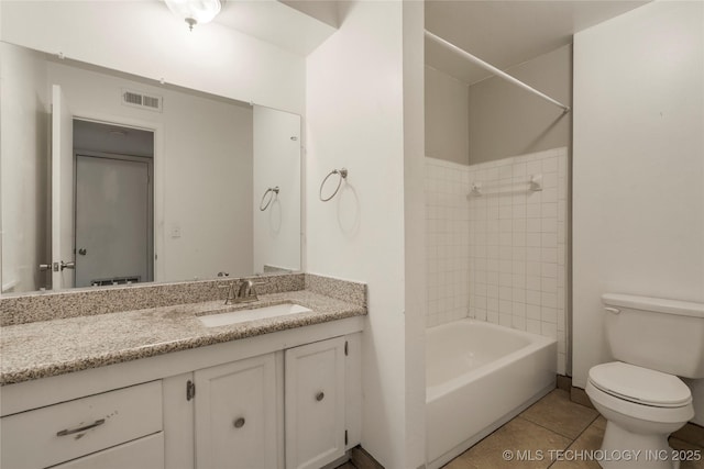 4660 E 68th St Unit 179, Tulsa, OK 74136 - bathroom featuring vanity, tile patterned floors, and shower / washtub combination