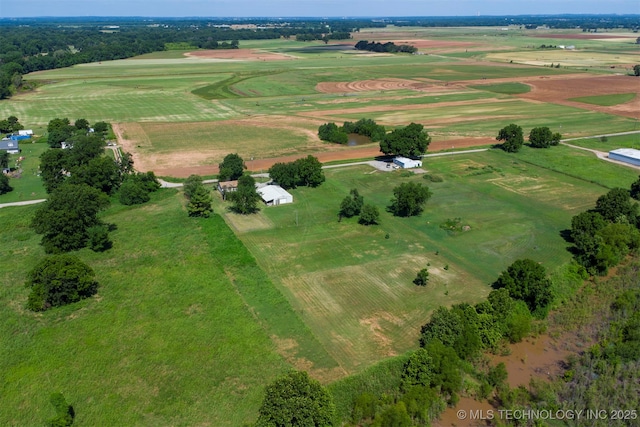 16503 S 185th E Ave, Bixby, OK 74008 - aerial view of property's location featuring rural landscape and farmland