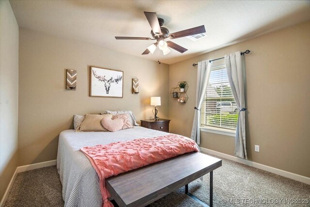 14610 N 144th E Ave, Collinsville, OK 74021 - bedroom featuring light colored carpet and a ceiling fan