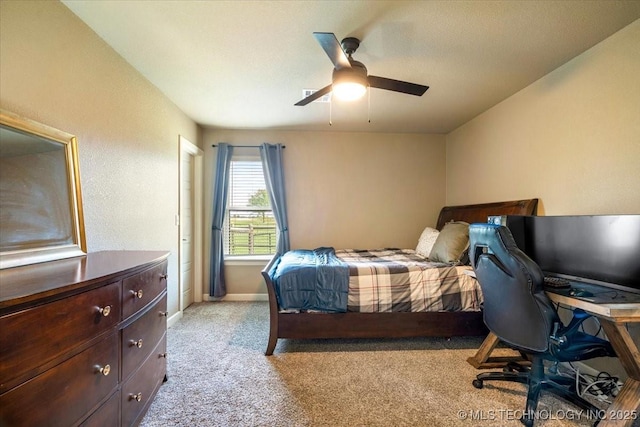 14610 N 144th E Ave, Collinsville, OK 74021 - bedroom featuring light carpet and ceiling fan