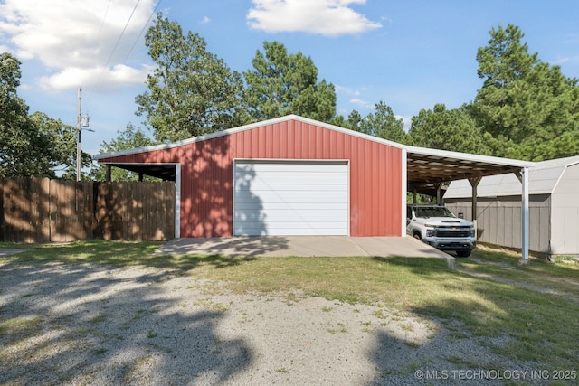 30150 S County Road 4430, Stigler, OK 74462 - garage featuring a detached garage and driveway