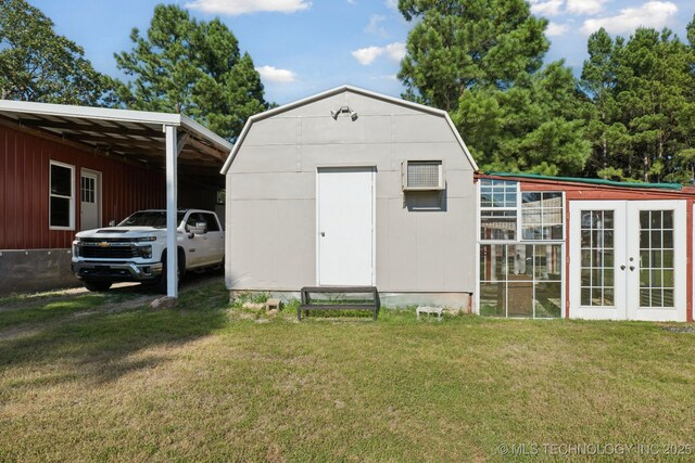 30150 S County Road 4430, Stigler, OK 74462 - view of outdoor structure featuring a carport and a wall unit AC