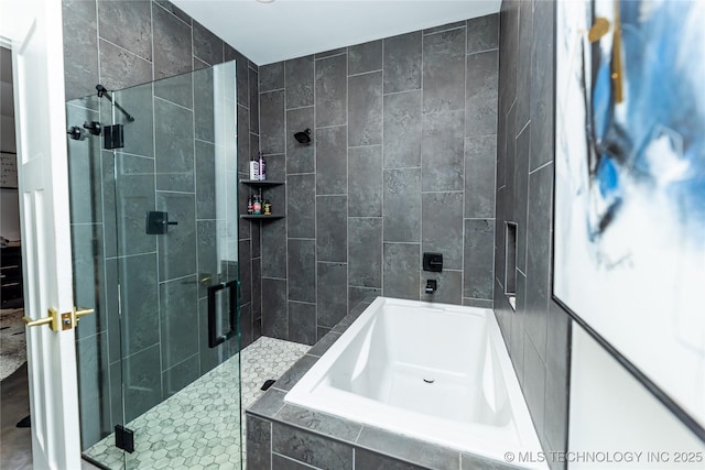 348550 E Parkside Dr, Pawnee, OK 74058 - full bath with a stall shower and a bath