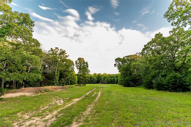 348550 E Parkside Dr, Pawnee, OK 74058 - view of yard featuring a forest view