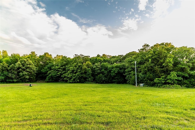 348550 E Parkside Dr, Pawnee, OK 74058 - view of grassy yard with a view of trees
