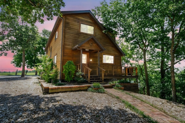69125 E 252nd Rd, Wyandotte, OK 74370 - view of rustic home