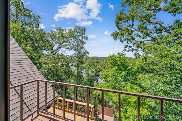 69125 E 252nd Rd, Wyandotte, OK 74370 - balcony with a view of trees