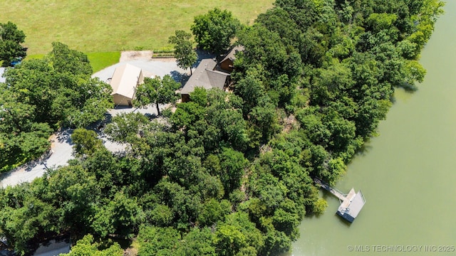 69125 E 252nd Rd, Wyandotte, OK 74370 - bird's eye view of a nearby body of water