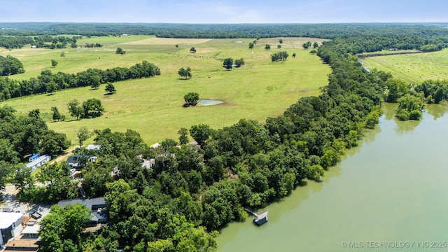 69125 E 252nd Rd, Wyandotte, OK 74370 - aerial view of sparsely populated area with a nearby body of water