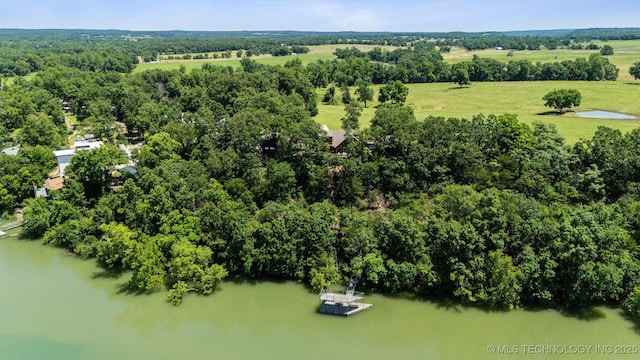 69125 E 252nd Rd, Wyandotte, OK 74370 - drone / aerial view of a nearby body of water