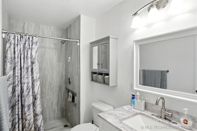 27719 S 610th Rd, Bunch, OK 74931 - bathroom featuring vanity and a tile shower