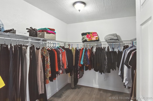 27719 S 610th Rd, Bunch, OK 74931 - spacious closet featuring wood finished floors