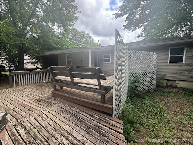 512 S Jules Ave, Cleveland, OK 74020 - view of wooden terrace