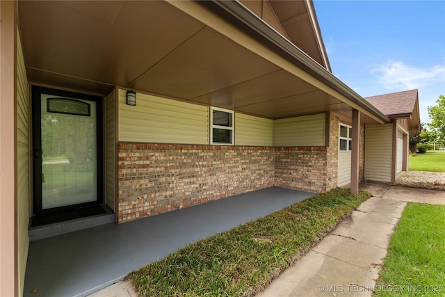 14400 County Road 3490, Ada, OK 74820 - entrance to property with brick siding