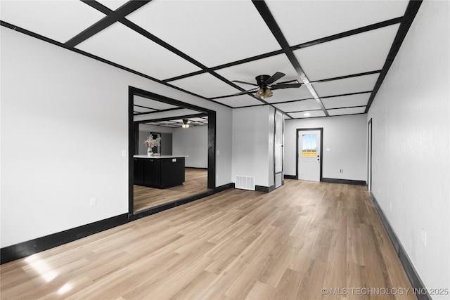 14400 County Road 3490, Ada, OK 74820 - spare room with a ceiling fan and light wood-style floors