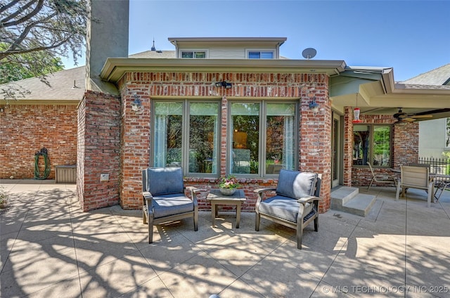 9319 S Indianapolis Ave, Tulsa, OK 74137 - view of patio featuring a ceiling fan