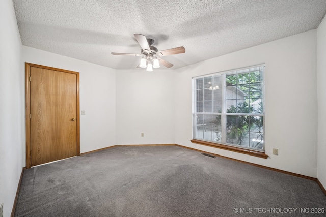 5117 E 89th St, Tulsa, OK 74137 - carpeted spare room with ceiling fan and a textured ceiling