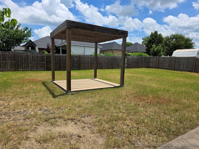 2202 Sycamore Rd, Mcalester, OK 74501 - fenced backyard featuring a patio area