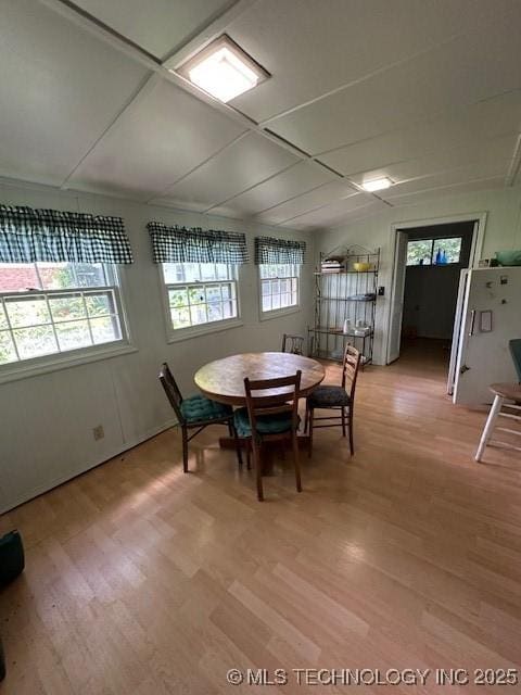 717 N Burns, Holdenville, OK 74848 - dining area featuring light wood-style floors and plenty of natural light