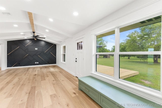 16355 County Road 1586, Ada, OK 74820 - entrance foyer featuring light wood-style floors, a ceiling fan, and recessed lighting