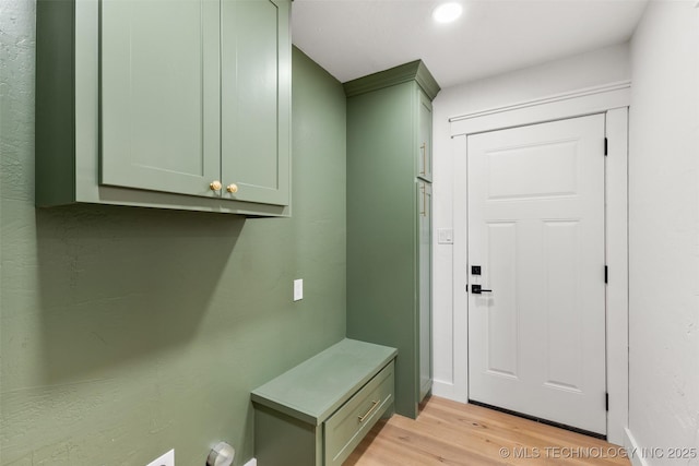 16355 County Road 1586, Ada, OK 74820 - mudroom with light wood-style floors and recessed lighting