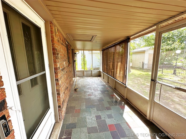 5371 Hilltop, Mcalester, OK 74501 - view of unfurnished sunroom