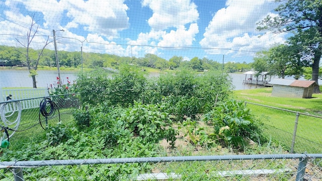 1060 Lakeside Dr, Fort Towson, OK 74735 - view of yard featuring a water view