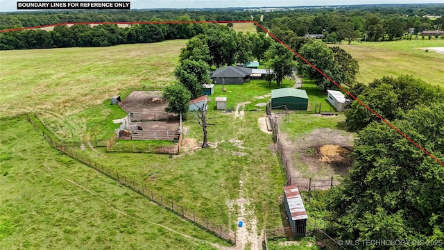 6850 E County Road 553, Kansas, OK 74347 - view of rural area with property parcel outlined and agricultural land