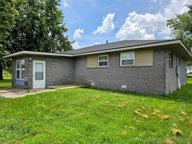 6850 E County Road 553, Kansas, OK 74347 - back of house with a yard, crawl space, and a patio area