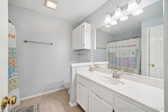 1508 S Kalanchoe Ave, Broken Arrow, OK 74012 - bathroom with vanity, tile patterned floors, and a shower with curtain