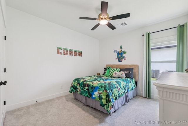 3022 E 146th Pl S, Bixby, OK 74008 - bedroom with light colored carpet and a ceiling fan
