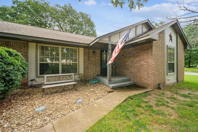 16 Big Bluff St, Pryor, OK 74361 - view of front of house with brick siding and a shingled roof