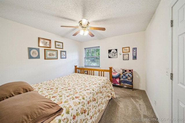 16 Big Bluff St, Pryor, OK 74361 - carpeted bedroom featuring a textured ceiling and a ceiling fan