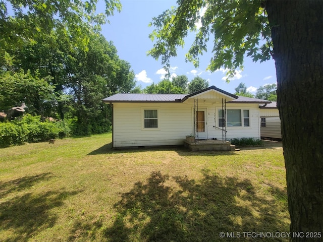 1763 Bryan St, Westville, OK 74965 - view of front of property with a front lawn and a metal roof